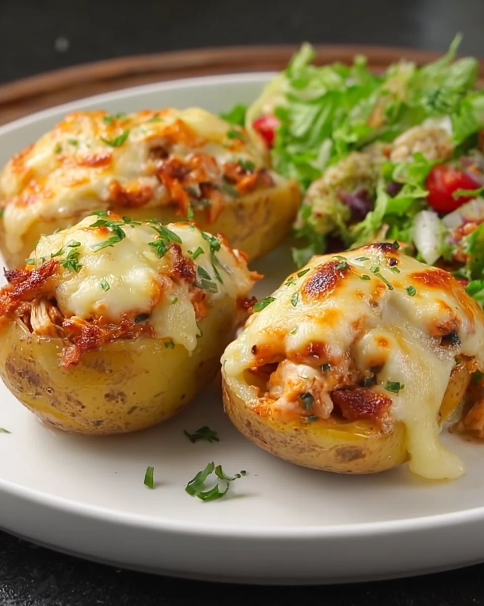 Crack Chicken Stuffed Baked Potatoes