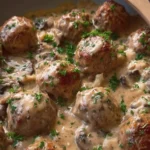 Creamy Turkey Meatballs with Mushroom Sauce
