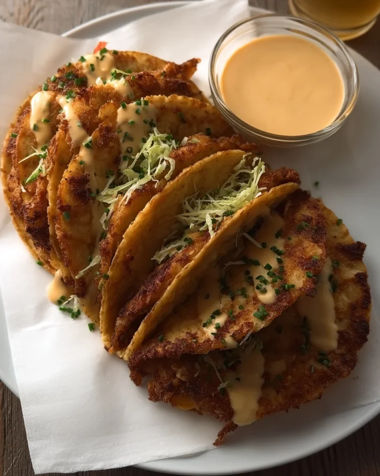 Crispy Chicken Alfredo Tacos