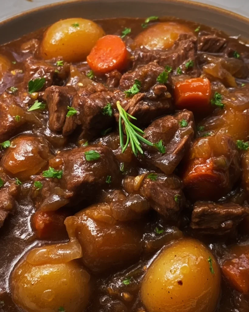 Dutch Oven French Onion Beef Stew