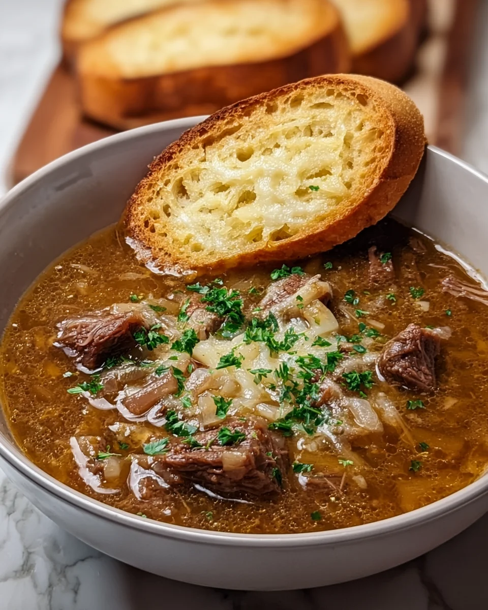 French Onion Beef Short Rib Soup