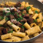 Garlic Butter Steak Rigatoni