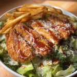 Hot Honey Crispy Chicken Caesar Salad & Fries