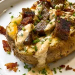 Loaded Baked Potato with Steak Bites