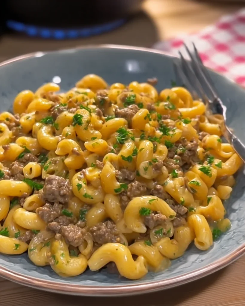 One-Pot Creamy Beef & Mac