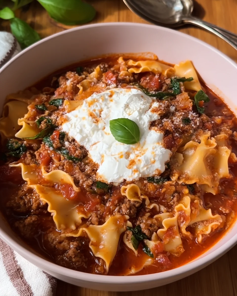 One-Pot Lasagna Soup