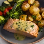 Sheet Pan Baked Salmon with Lemon Sauce