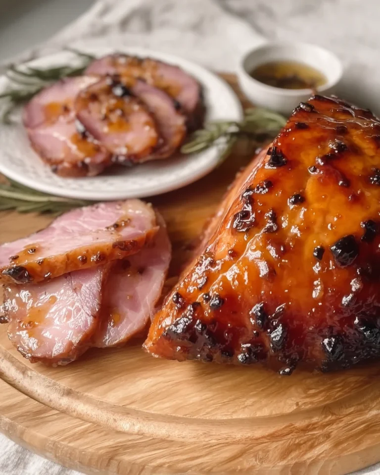 Slowcooker Honey & Mustard Glazed Ham