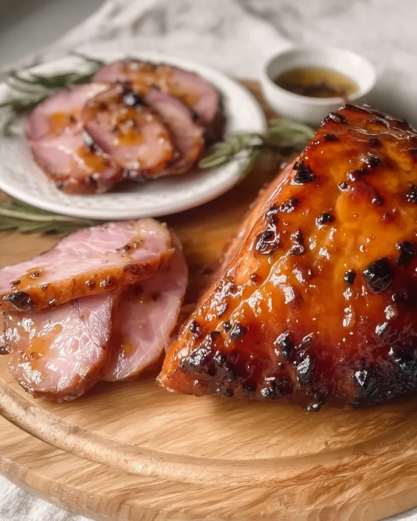 Slowcooker Honey & Mustard Glazed Ham