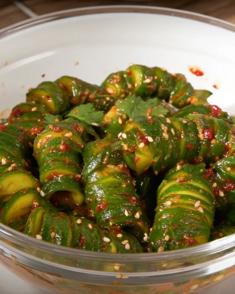 Spicy Spiral Cucumber Salad