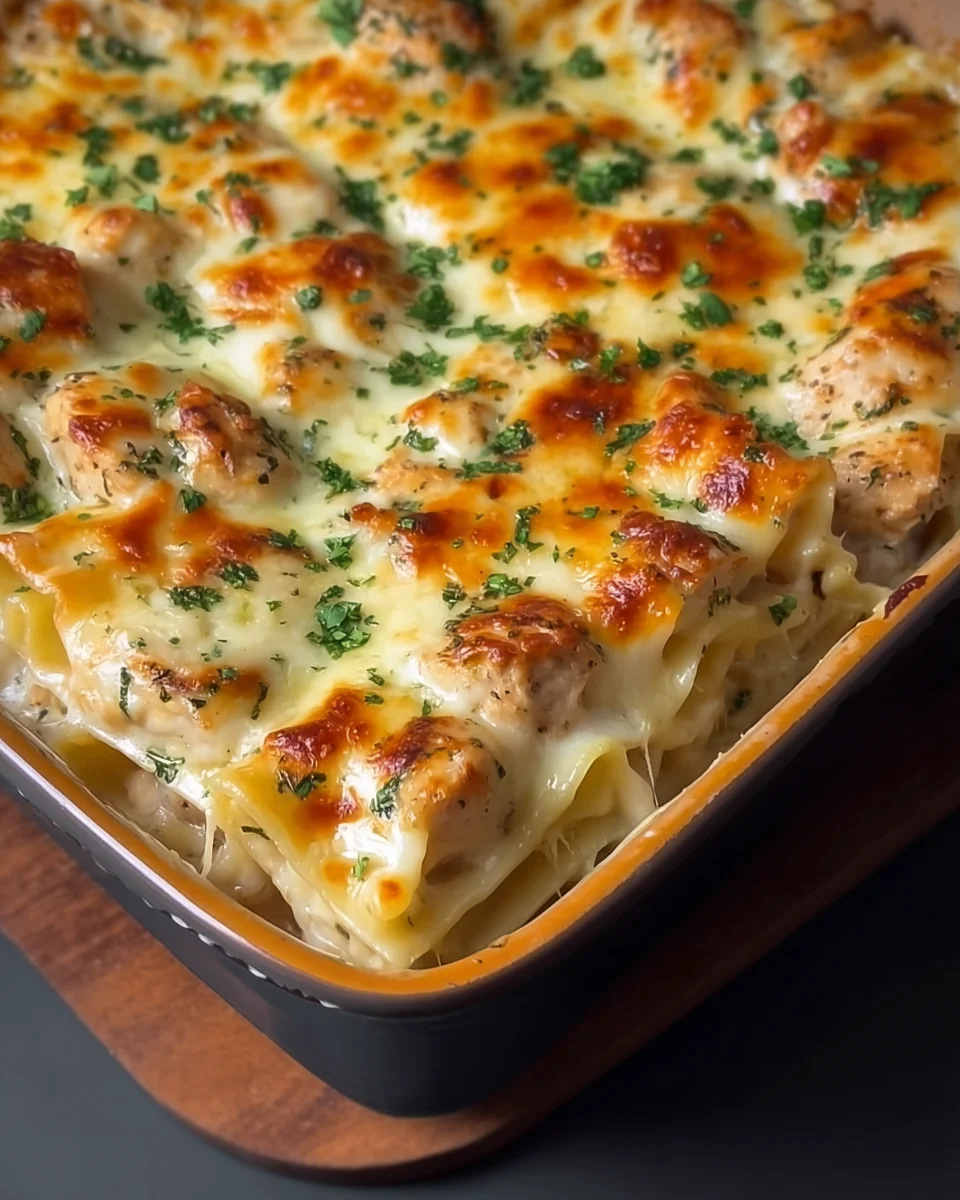 CHICKEN ALFREDO LASAGNA