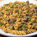 Creamy Philly Cheesesteak Pasta