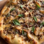 Fungi Truffle Pizza with Garlic Confit & Walnuts