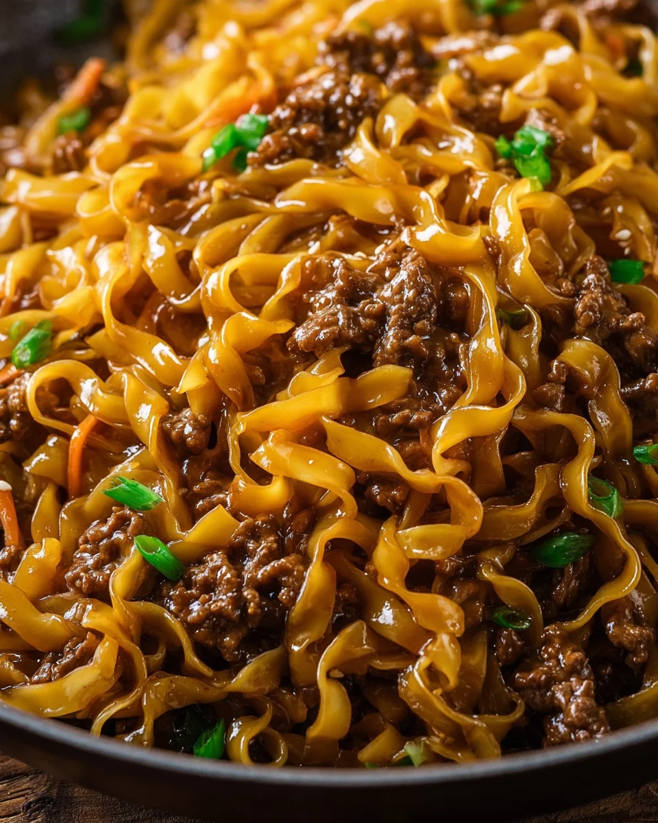 Mongolian Beef and Noodles