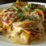 One Pan Creamy Baked Ravioli
