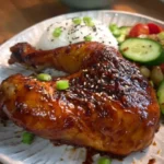 Oven Baked Honey Soy Glazed Chicken Leg