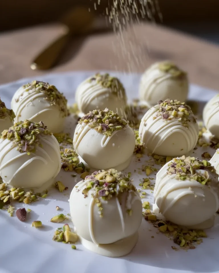 Divine White Chocolate and Pistachio Truffles