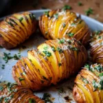 Garlic Herb Hasselback Potatoes