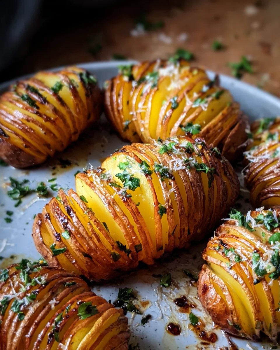 Garlic Herb Hasselback Potatoes