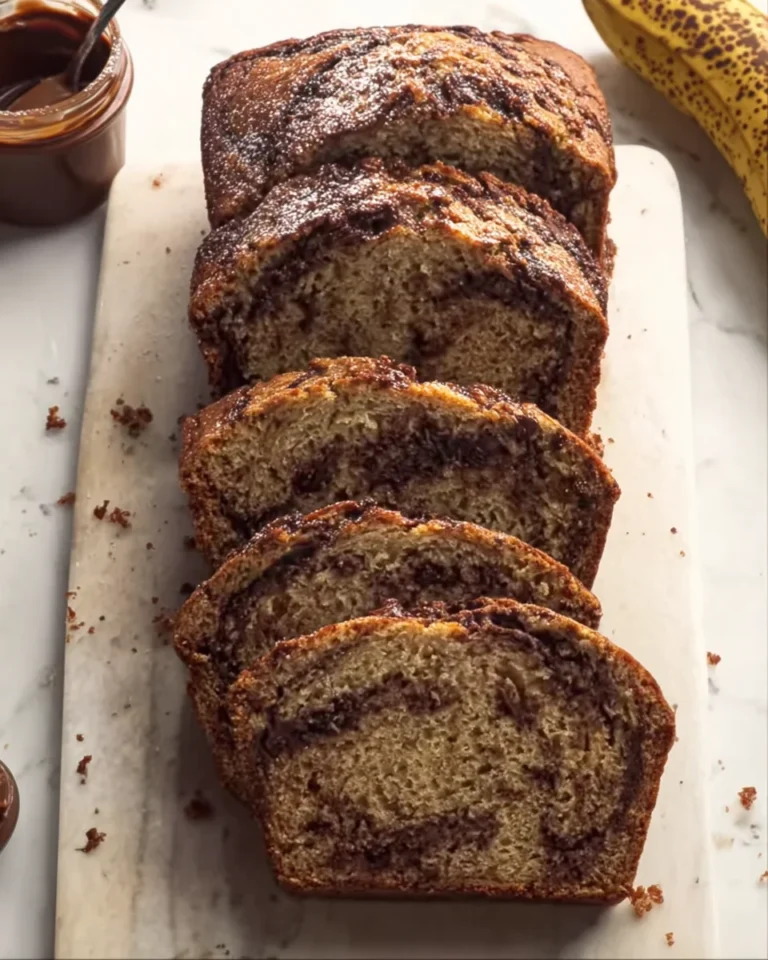 Nutella Swirled Banana Bread