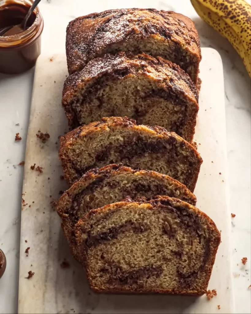 Nutella Swirled Banana Bread