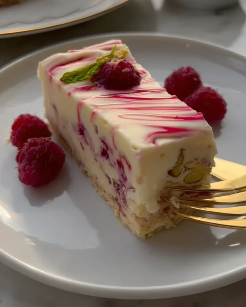 Raspberry cheesecake (no bake)