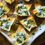 Spinach & artichoke wonton cups