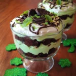 St. Patrick's Day Brownie Trifle