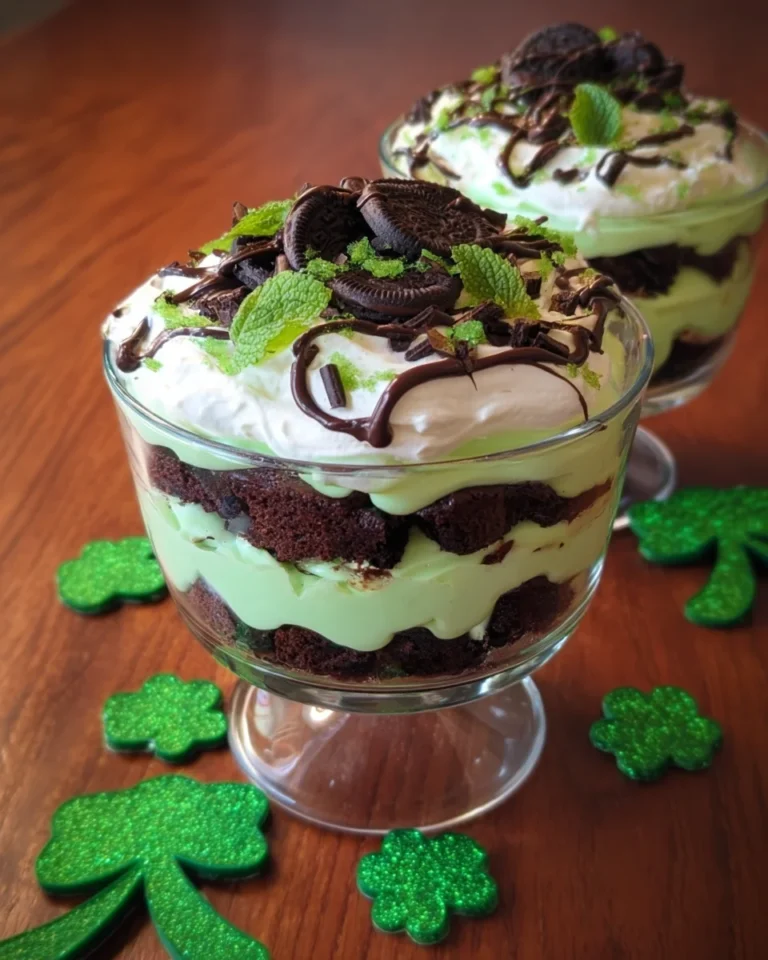 St. Patrick's Day Brownie Trifle