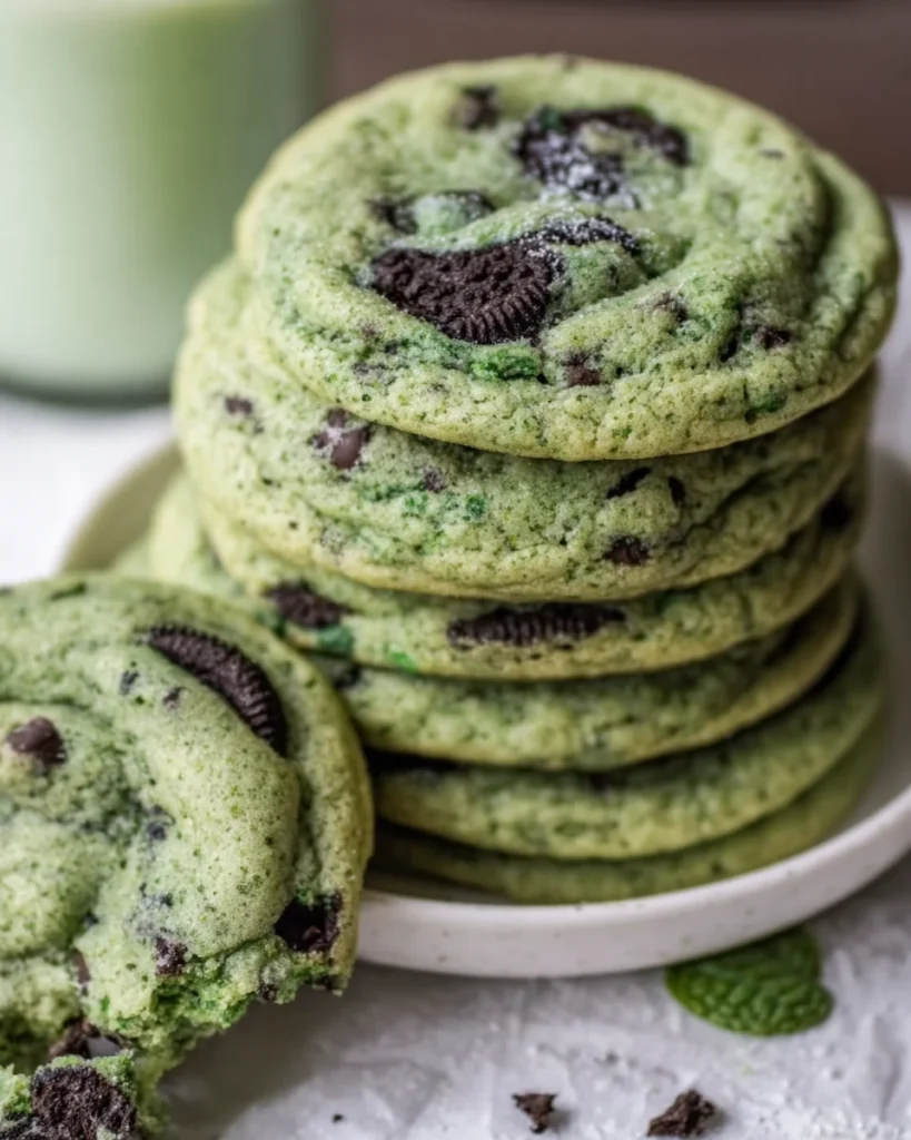 St. Patrick's Day Chewy & Soft Oreo Shamrock Shake Cookies