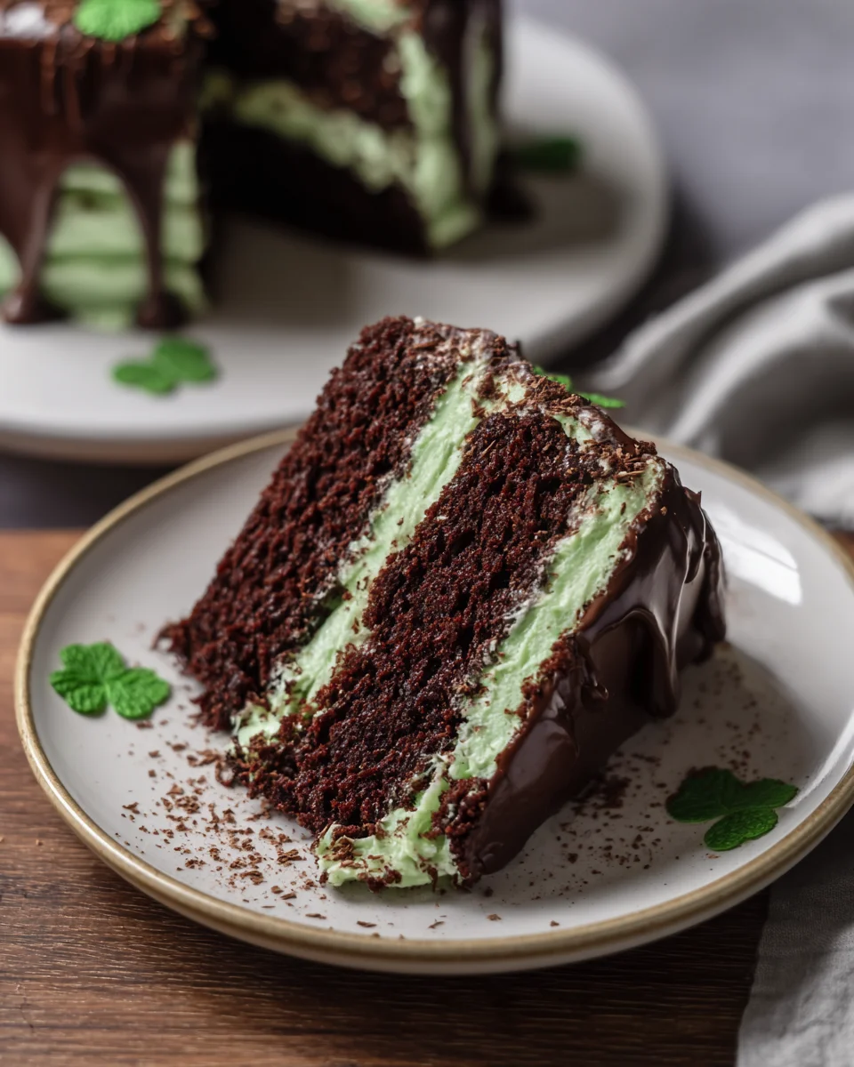 St. Patrick’s Day Chocolate Mint Cake