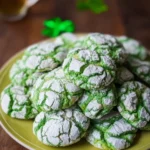 St. Patrick's Day Green Crinkle Cookies