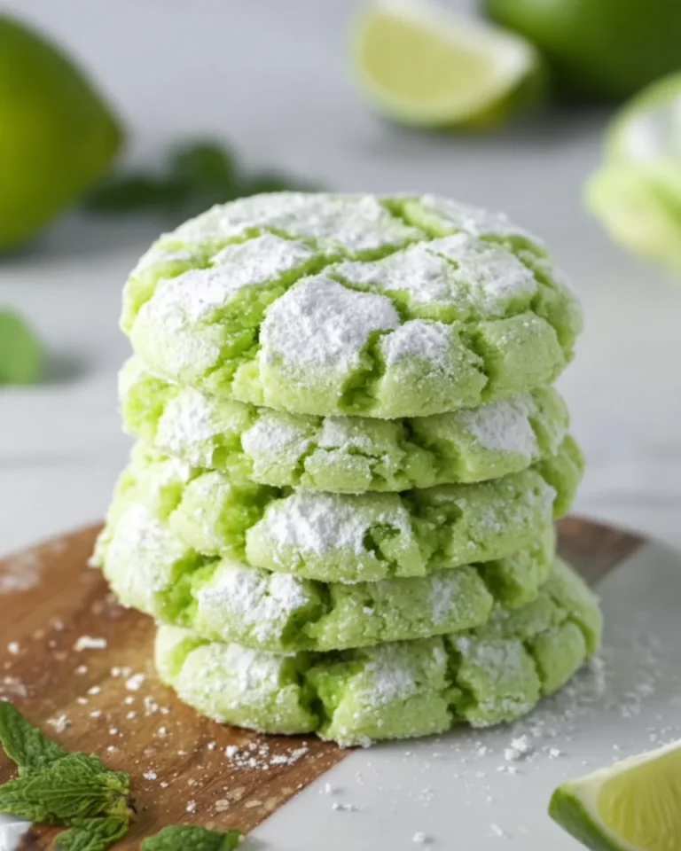 St. Patrick's Day Lime Crinkle Cookies