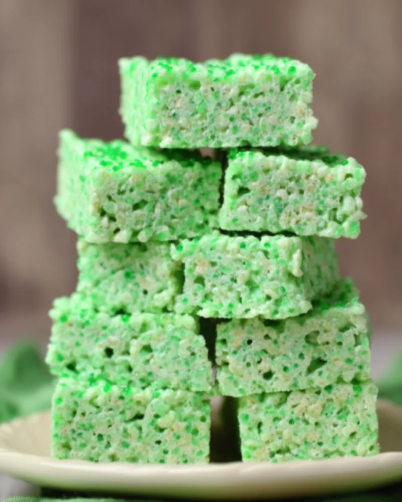 St. Patrick’s Day Lime Jello Rice Krispie Treats