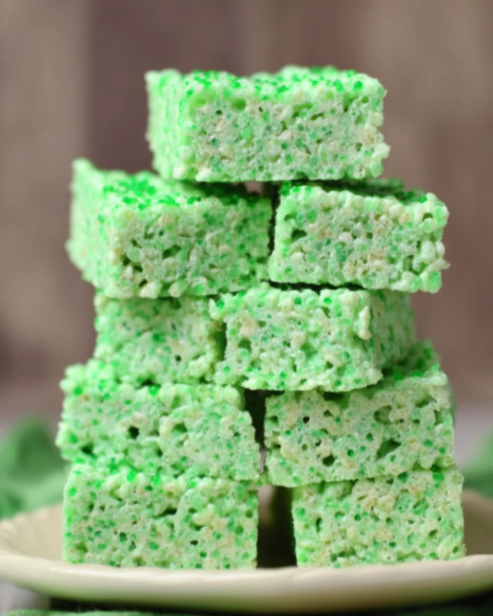 St. Patrick’s Day Lime Jello Rice Krispie Treats