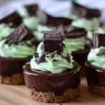 St. Patrick’s Day Mini Andes Mint Chocolate Cheesecake