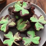 St. Patrick's Day Mint Swirl Shamrock Brownies