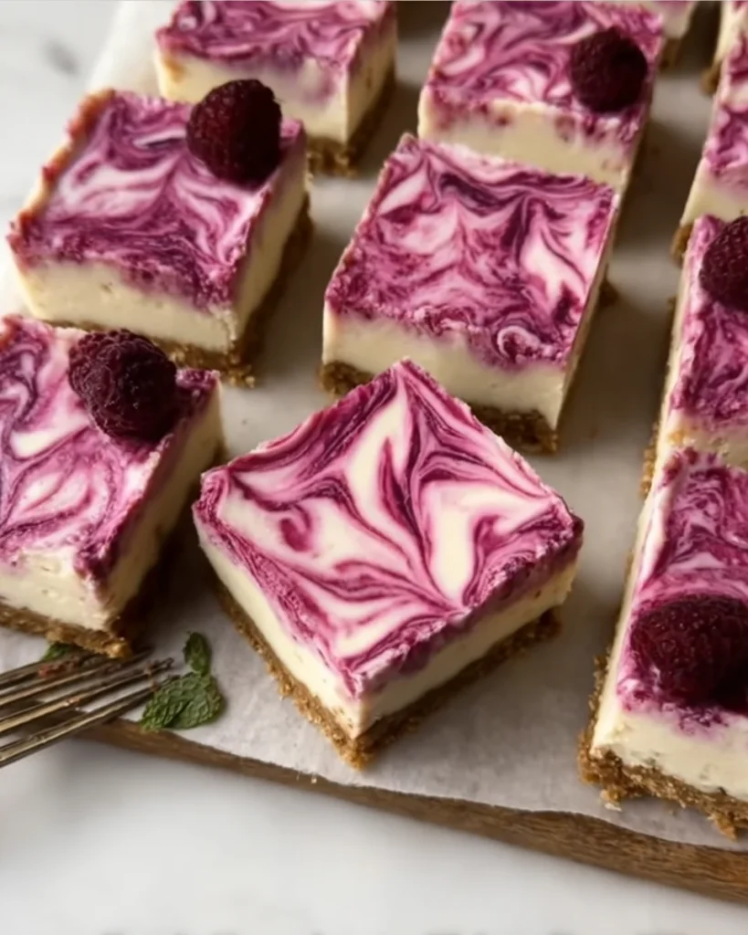 Vegan Raspberry Cheesecake Bars