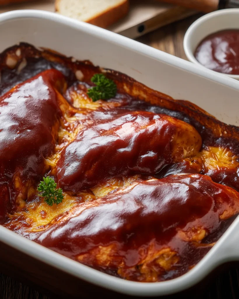 3 Ingredient BBQ Chicken Bake