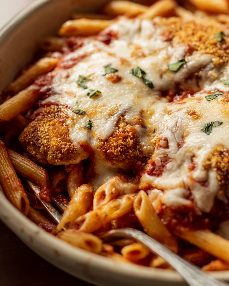 Baked Chicken Parmesan Pasta
