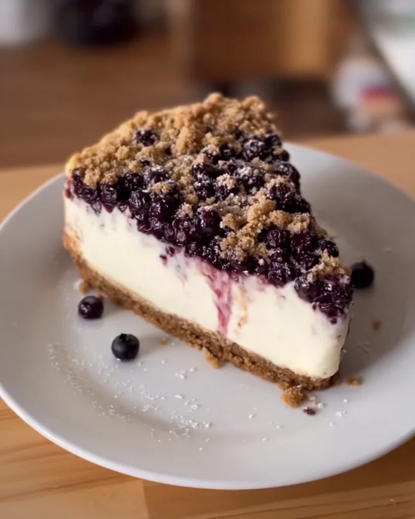 Blueberry Crumble Cheesecake