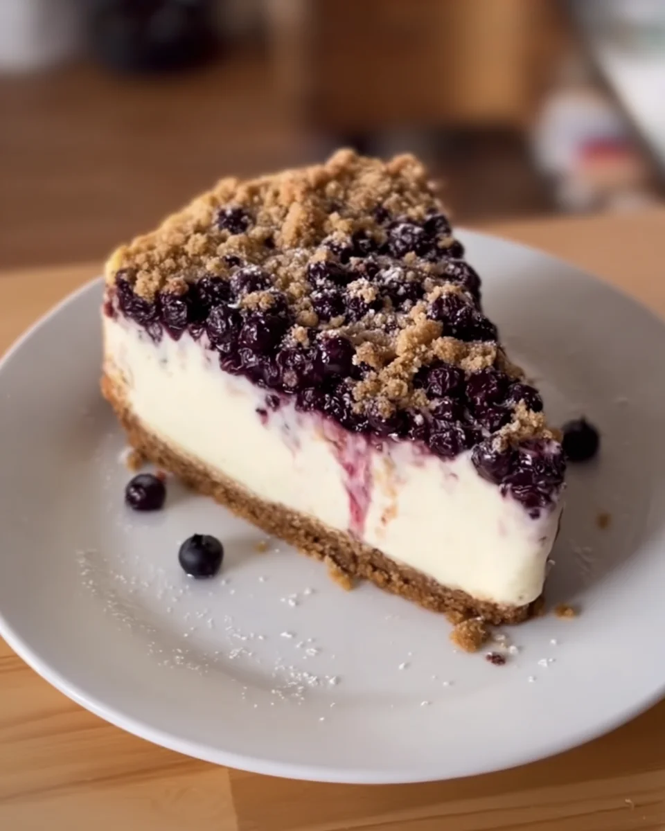 Blueberry Crumble Cheesecake