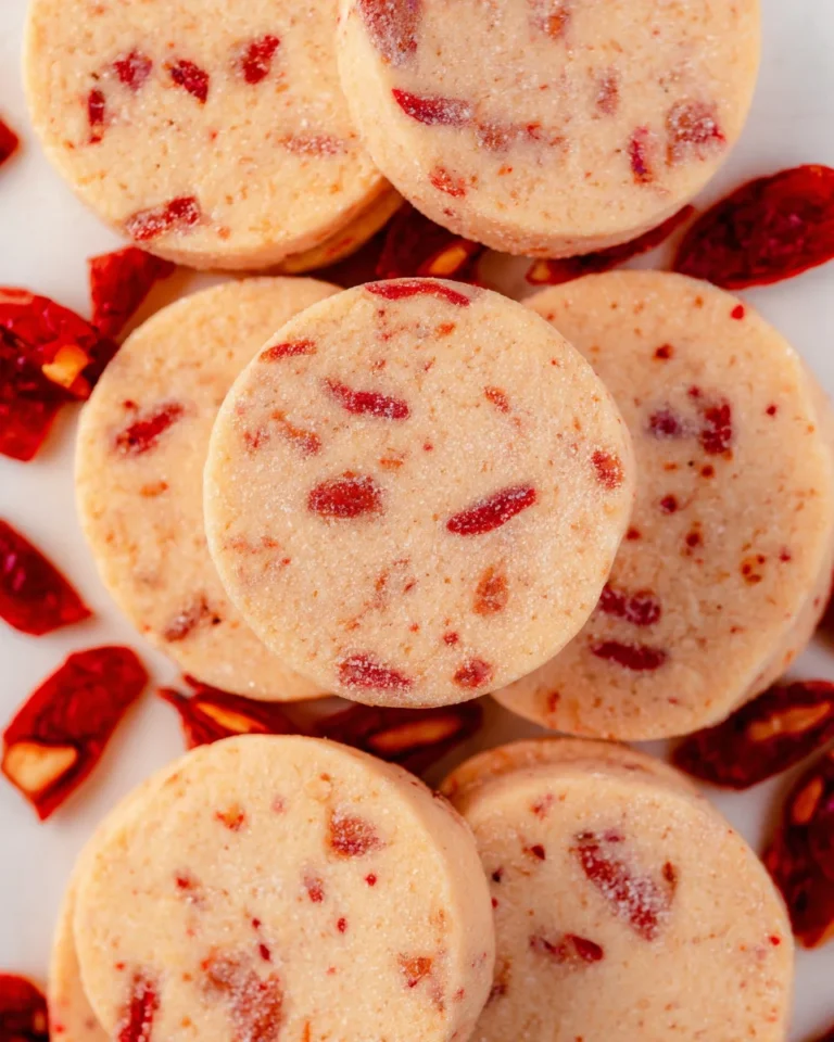 Cherry Almond Shortbread Cookies