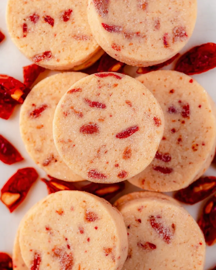 Cherry Almond Shortbread Cookies
