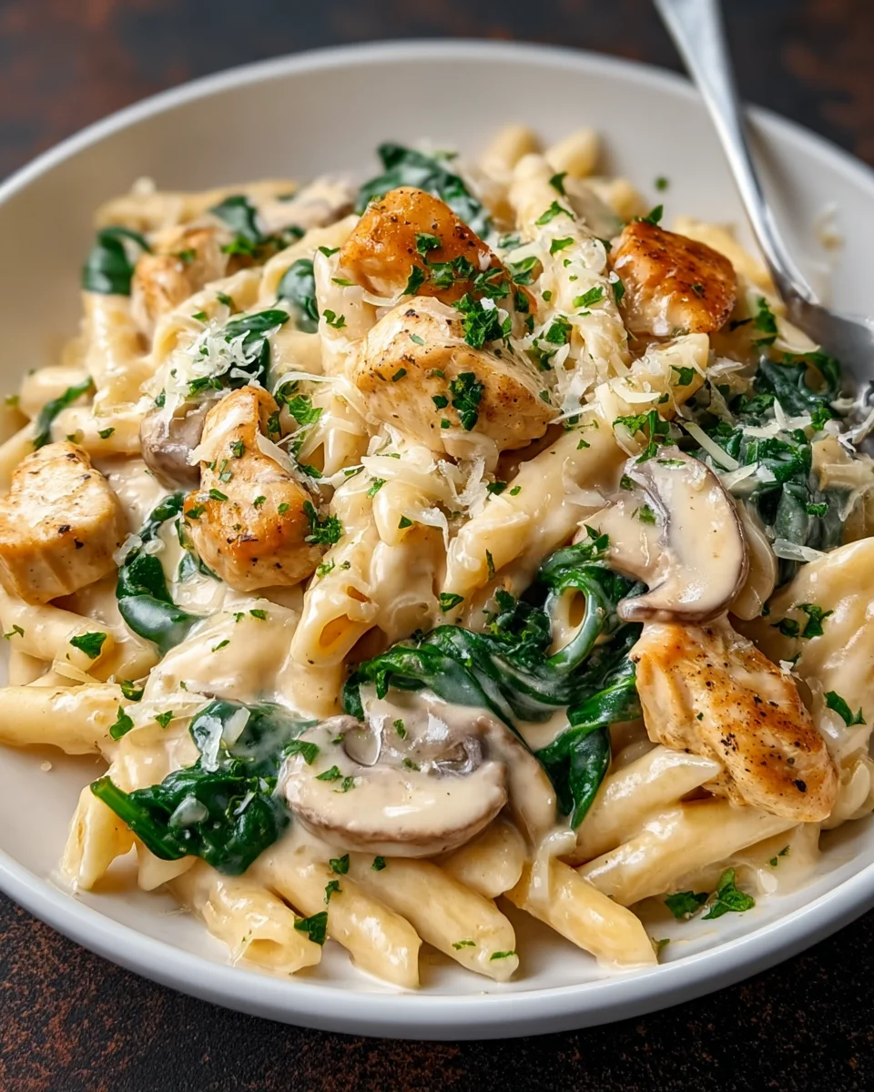 Chicken Alfredo Spinach Pasta