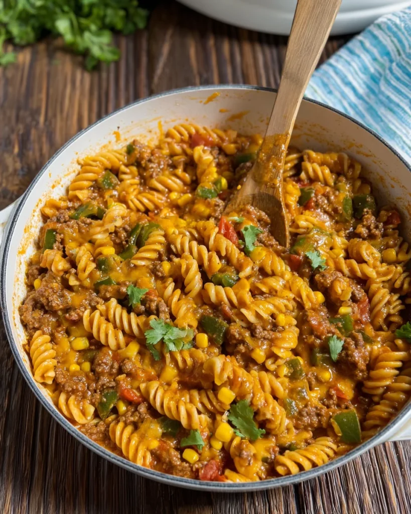 One Pot Taco Beef Pasta