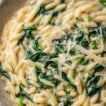 Parmesan Spinach Orzo