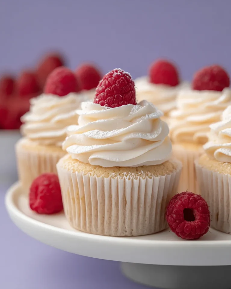Raspberry Almond Cupcakes