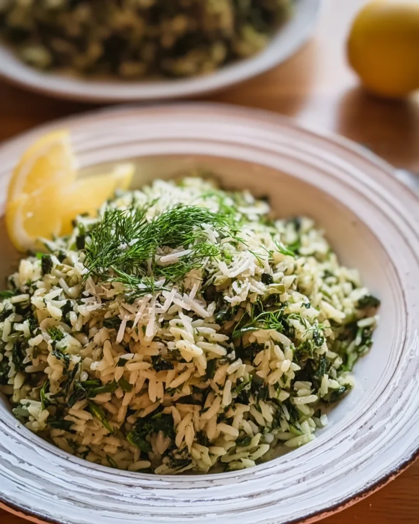 Spanakorizo (Greek Spinach Rice)