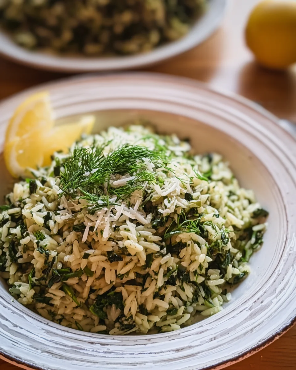 Spanakorizo (Greek Spinach Rice)